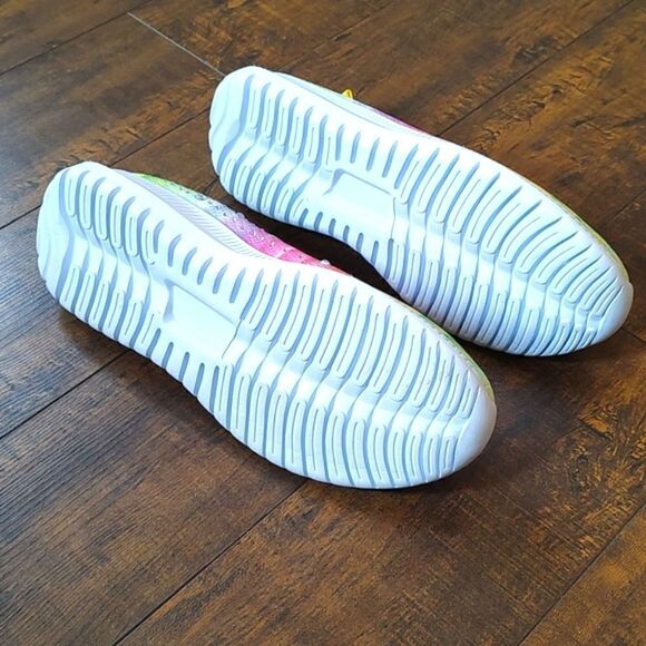 Women's Rainbow Rhinestone Size 40 Sock Sneakers In Like New Condition - Picture 10 of 10